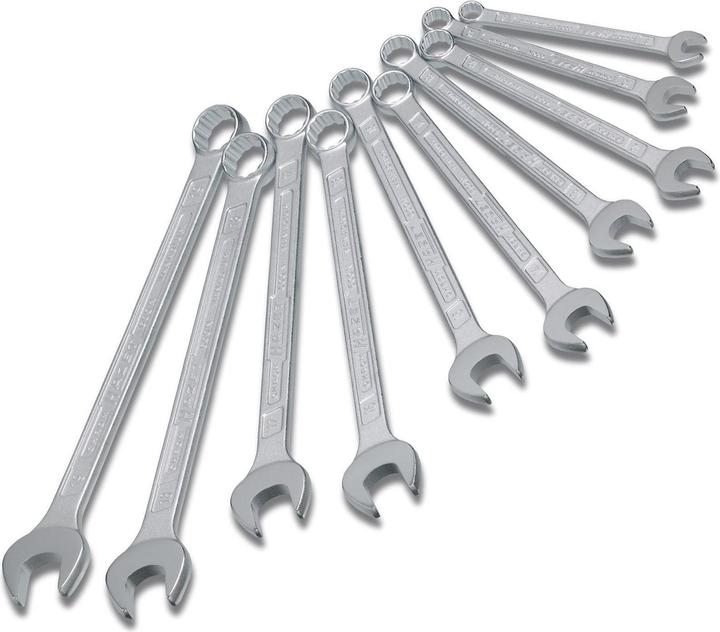 HAZET Combinatiesleutelset 10st (8 mm, 10 mm, 12 mm, 13 mm, 14 mm, 15 mm, 16 mm, 17 mm, 18 mm, 19 mm)