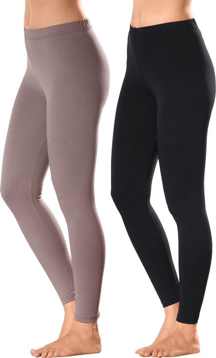 Erwin Müller Damen-Leggings, lang 2er-Pack