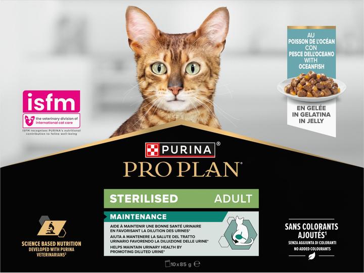 Produktbild Pro Plan Sterilised Maintenance in Gelee (Adult, 10 Stk., 850 g)