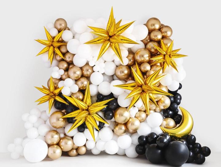 Actual product image Partydeco Strong Balloons 30cm, Metallic Black (1 pkt / 100 pc.) (100 x)