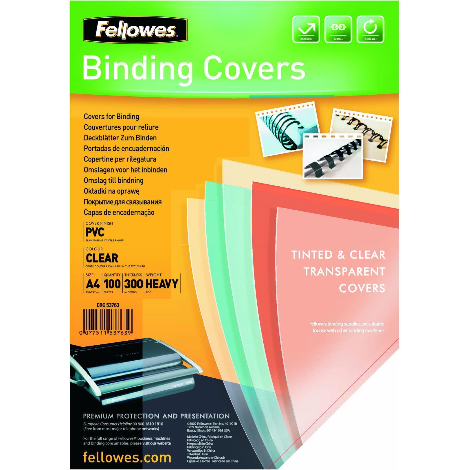 Fellowes, Bindegerät Zubehör, PVC Deckblätter
