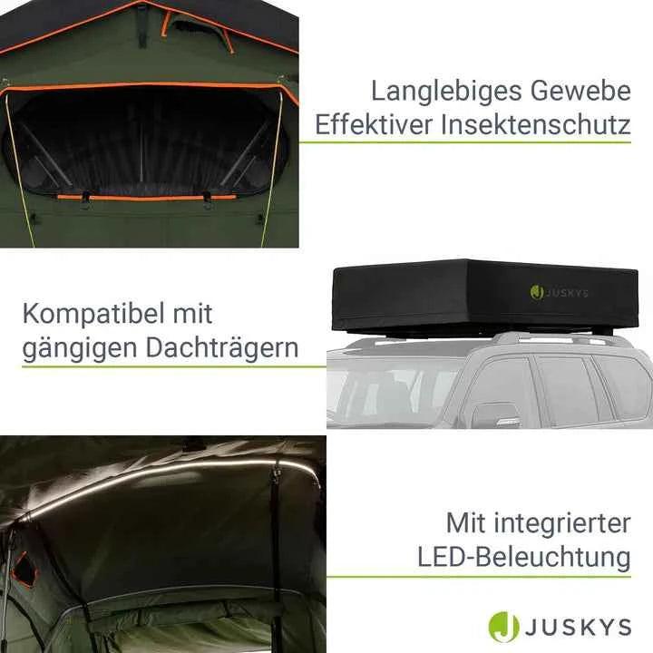 Produktbild Juskys Autodachzelt für 2 Personen Lago (Dachzelt, 43 kg, 2 Personen)