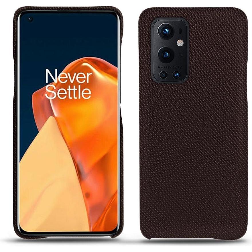 Noreve Lederschutzhülle (OnePlus 9 Pro), Smartphone Hülle, Braun