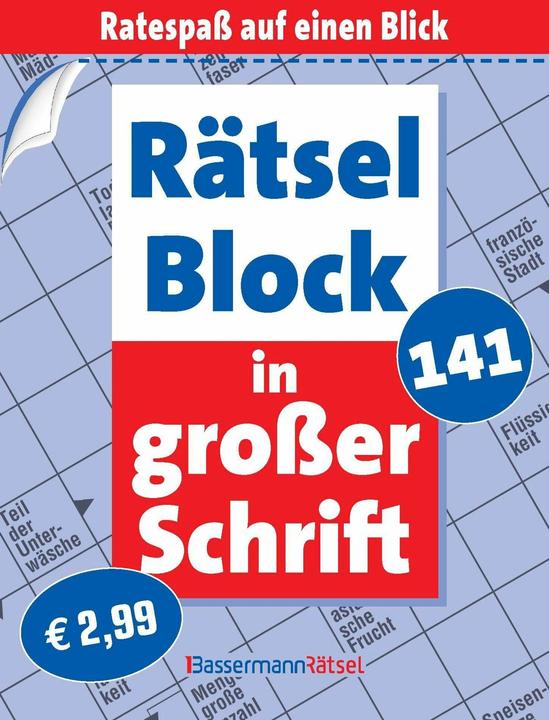 Produktbild Rätselblock in grosser Schrift 141 (5 Exemplare à 2,99 €) (Deutsch, Eberhard Krüger, 2026)