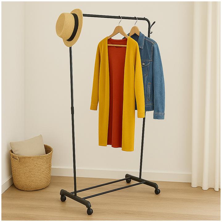 Produktbild HTI-Living Kleiderständer mit Rollen Rollgarderobe für Schlafzimmer oder Flur