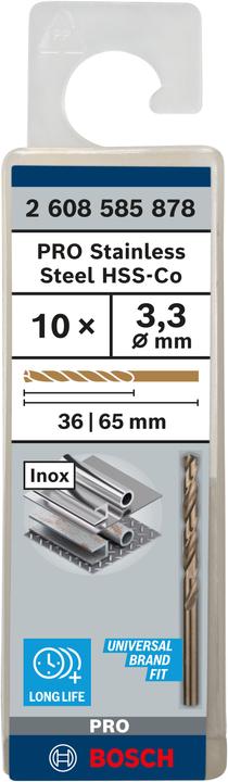 Productafbeelding Bosch Professional Zubehör HSS Metaaldraaiboor 3,3 mm (3,3 mm)
