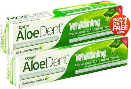Optima Aloe Dent Whitening Toothpaste Without Fluoride For Whitening - 2x100ml (200 ml)