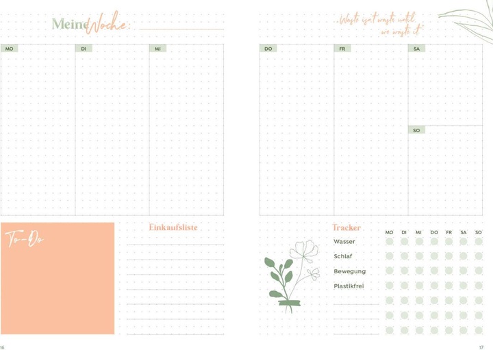 Produktbild Bullet Journal – Nachhaltig leben und planen (21.6 x 15.3 cm, Harter Einband)
