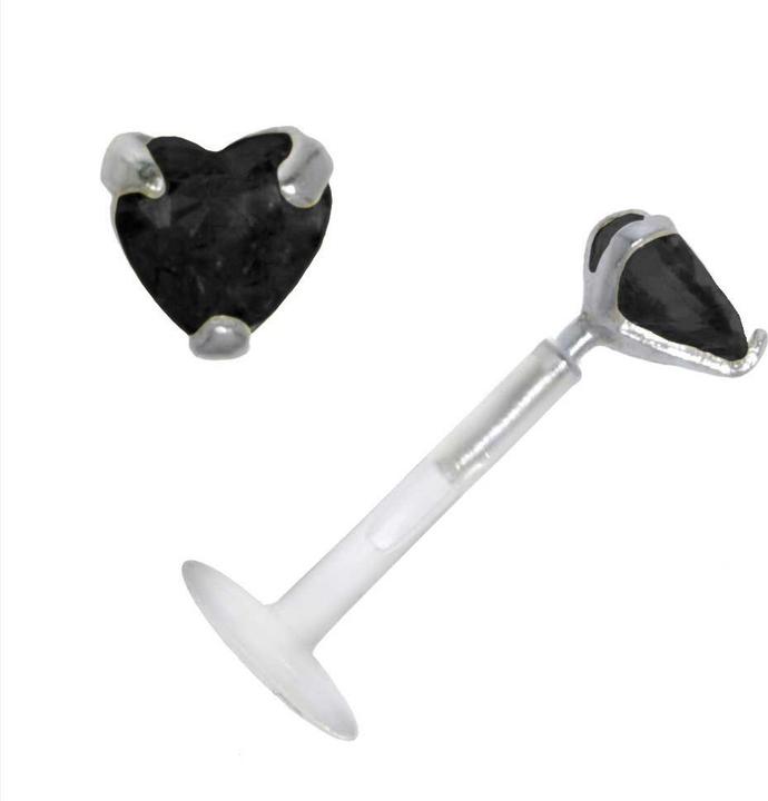 Produktbild Bijouteria Piercing für Lippe/Tragus (Bioplast, Silber 925, Zirkonia)