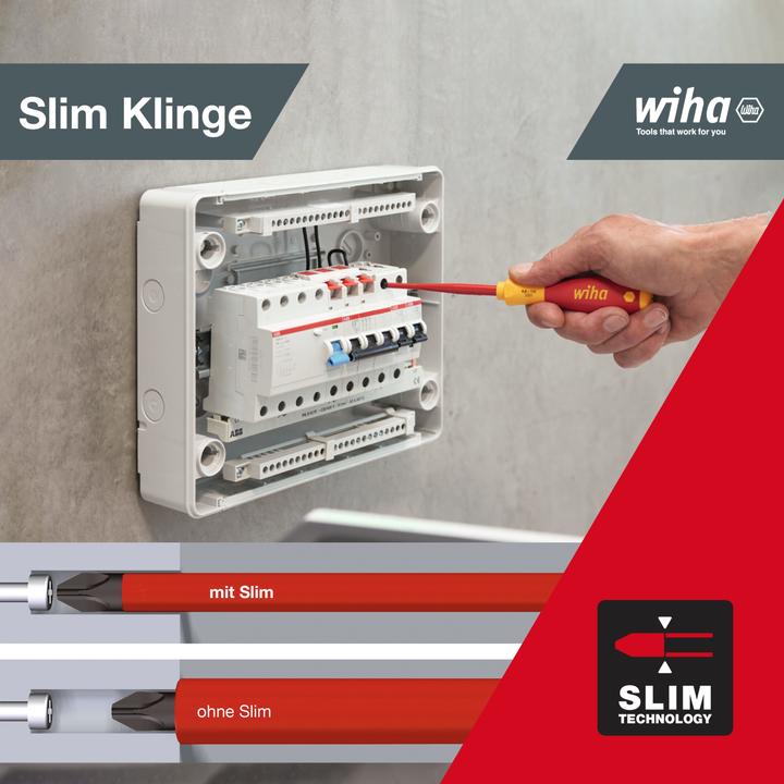 Actual product image Wiha Electric SlimFix (Slotted screws, Pozidriv cross recess (PZ))