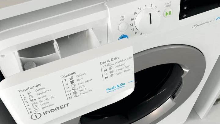 Produktbild Indesit Washing machine with Dryer BDE 76435 9 WS EE, Free standing, Front loading, White