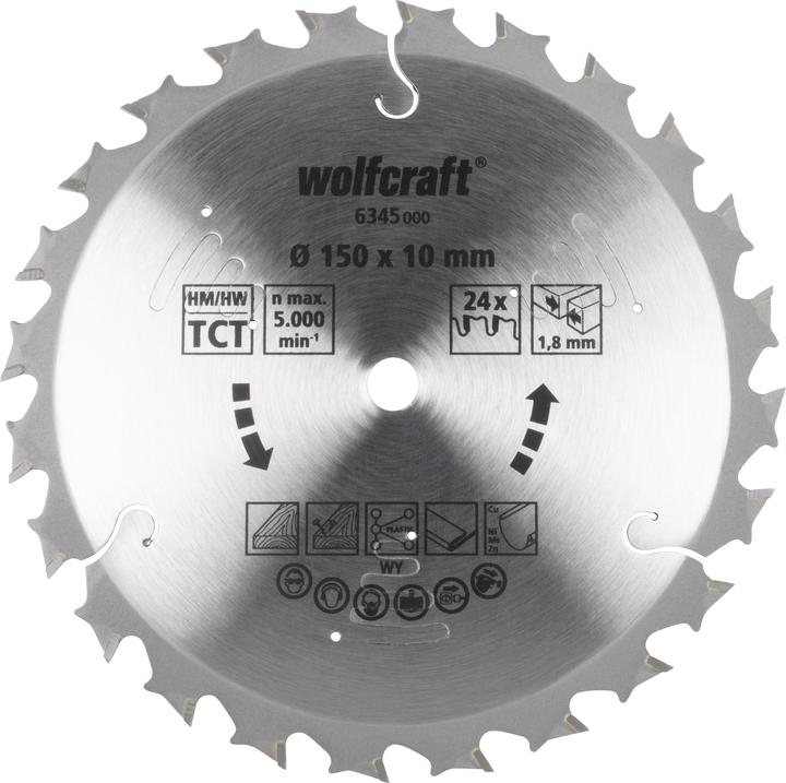 Productafbeelding wolfcraft wolfcraft 1 Akku-Kreissägeblatt HM ø184x20/16 mm