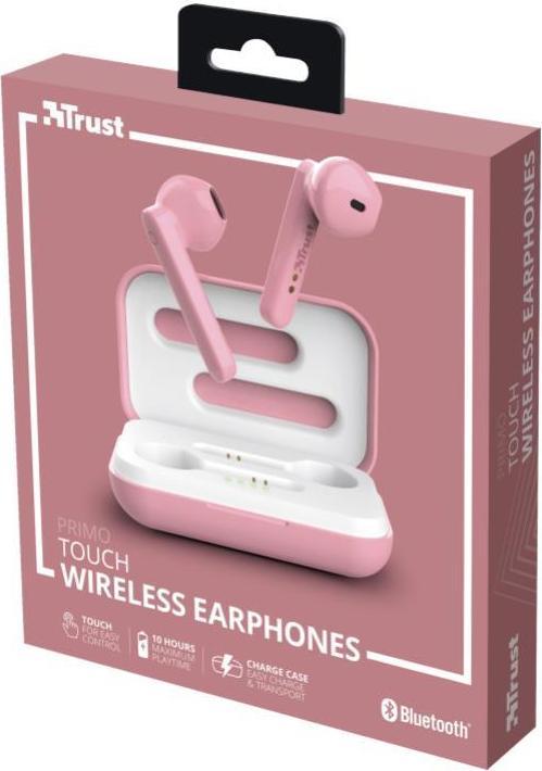 Produktbild Trust Primo Touch Bt Earphones Pink (12 h, Kabellos)