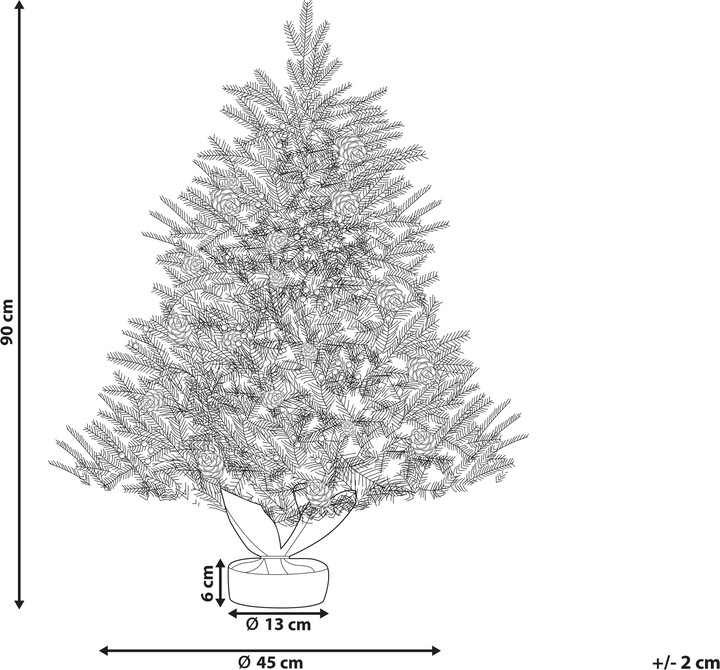 Actual product image Beliani Christmas tree Maligne (90 cm)