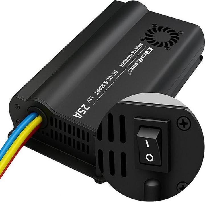 Actual product image Qoltec Autom. Ladegerät DC-DC 12V m. MPPT-Reg. 25A