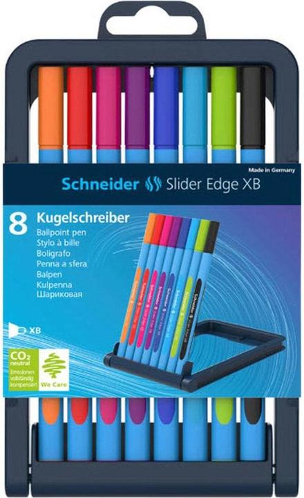 Schneider Slider Edge Pastell XB - Confezione Da 10 Penne A Sfera Con Tecnologia Viscoglide, Tratto Largo, Colore Blush
