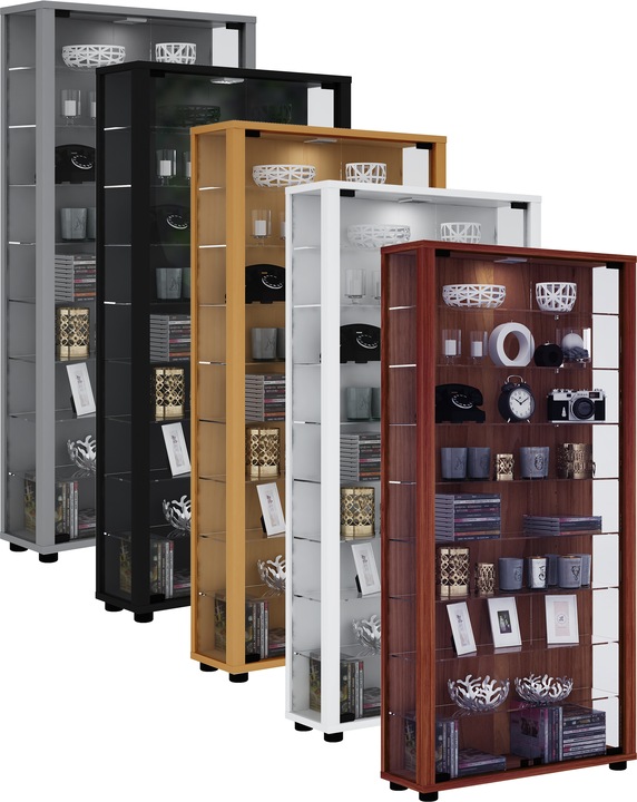 Immagine prodotto VCM Stand da collezione Vetrina in legno vetro Lumo Maxi (59 x 18 x 113 cm)