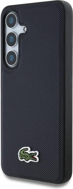 Actual product image Lacoste Case Iconic Petit Pique Woven Logo MagSafe for Samsung Galaxy S25 navy blue (Samsung Galaxy S25)