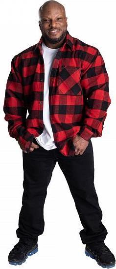 Gasp Heavy Flannel Shirt - Red/Black (L)