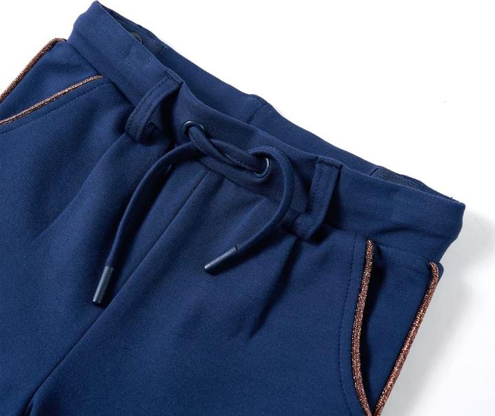 Actual product image vidaXL Children's trousers with drawstring navy blue 128,colour (128)