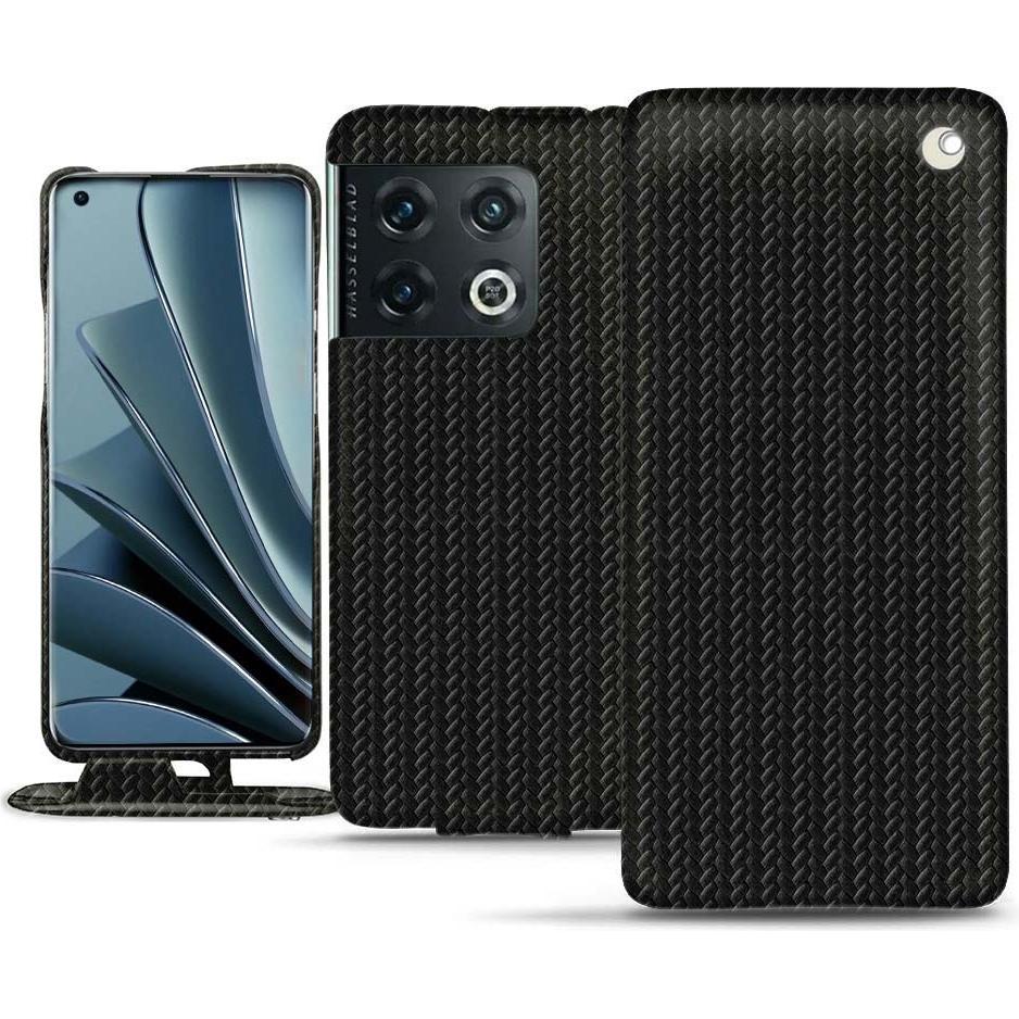 Noreve Lederschutzhülle vertikal (OnePlus 10 Pro), Smartphone Hülle, Schwarz