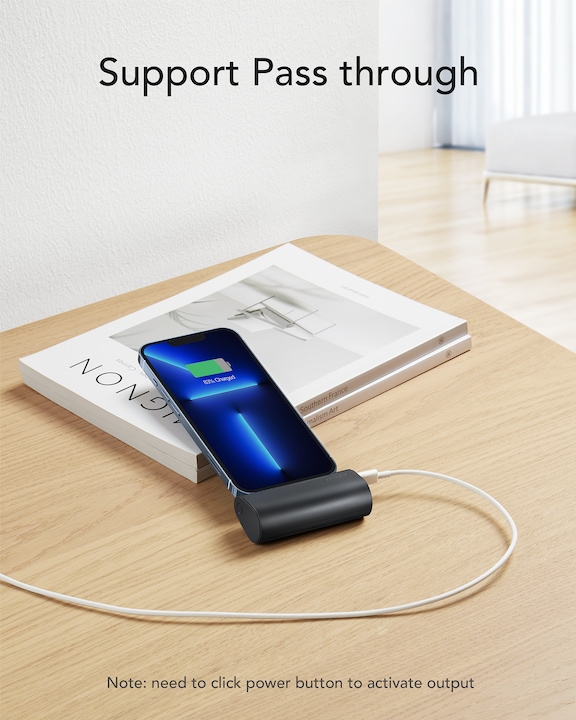 Productafbeelding Veger Plugon Powerbank Lightning - 5'000mAh (5000 mAh, 20 W, 18.50 Wh)