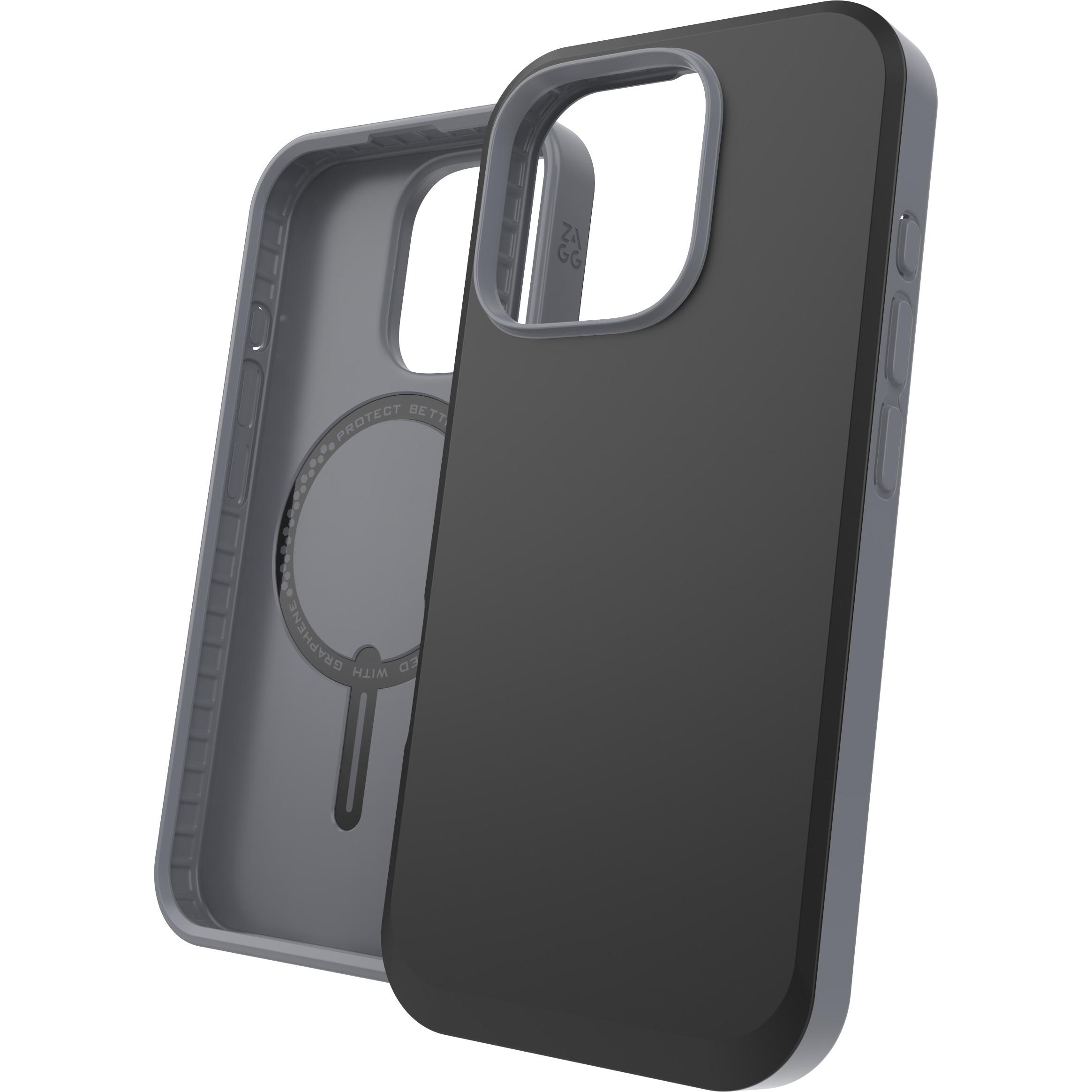 Zagg Custodia SoHo Snap con MagSafe per iPhone 16 Pro - Nero (Apple iPhone 16 Pro), Cover smartphone, Nero