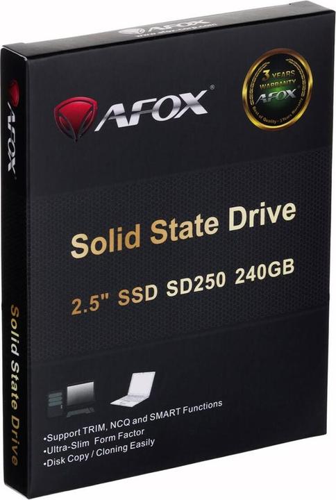 Actual product image AFOX SSD 240GB 2.5" SATA III 6Gb/s 240GN SD250 (240 GB, 2.5")