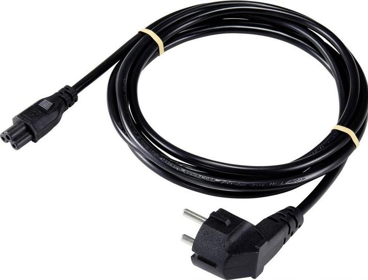 Actual product image Sygonix SY-5043498 Notebook Power Cord Black 3.00 m (3 m)