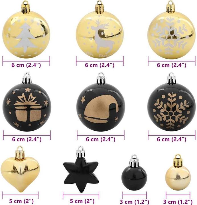 Produktbild vidaXL Weihnachtsornament (40x)