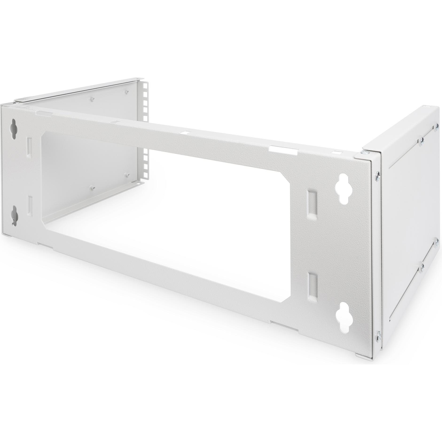 Digitus Patch-Halter zur Wandmontage für 483 mm (19") Installationen (10.87 HE, 19 Zoll Rack), Serverschrank, Grau