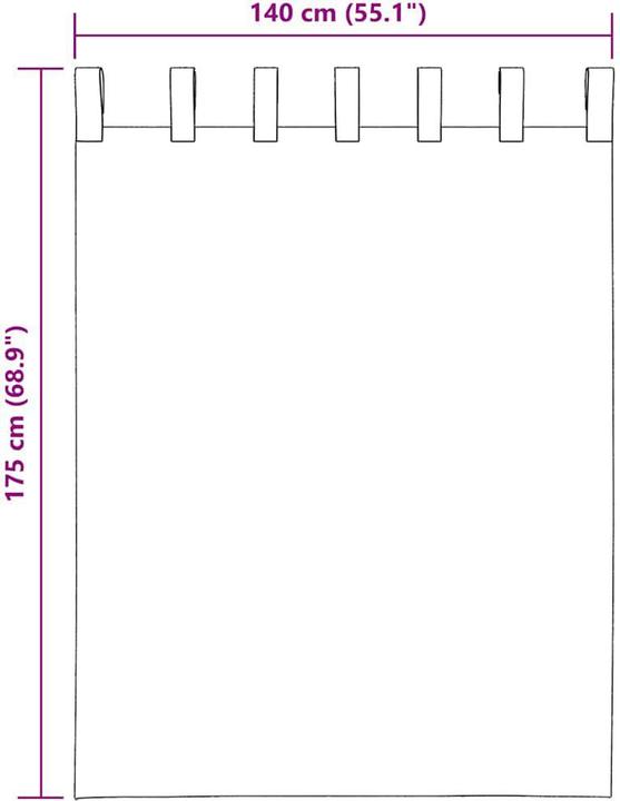 Actual product image vidaXL Voile Vorhang (140 x 175 cm)