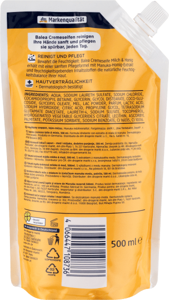 Immagine prodotto dm Balea Latte Miele (Sapone liquido, 500 ml)