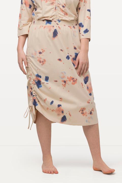 Immagine prodotto Ulla Popken Gonna in jersey di cotone biologico con cintura elastica e nastro (50, 52)