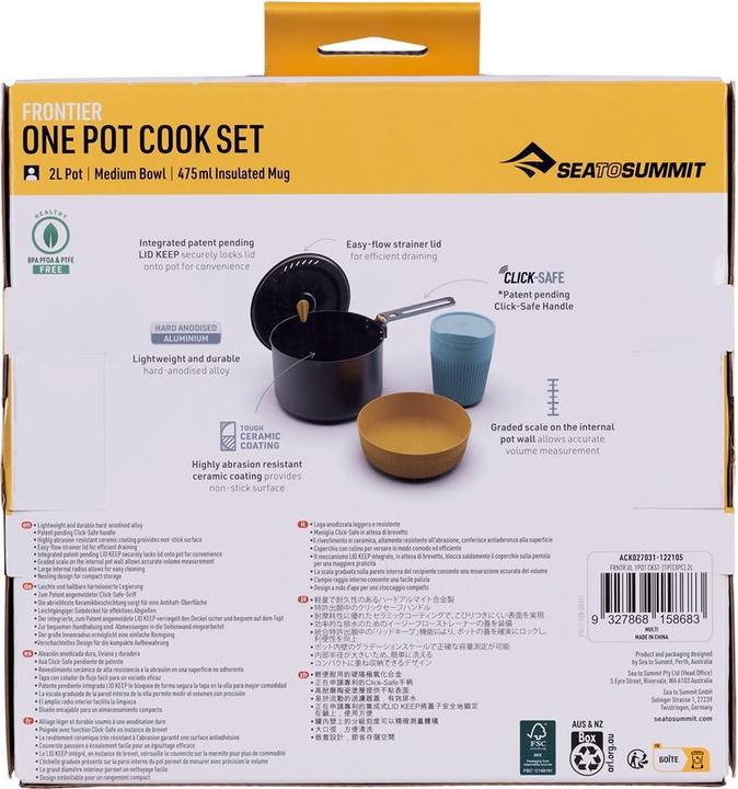 Actual product image Sea To Summit Frontier Ultralight Two Pot Cook Set
