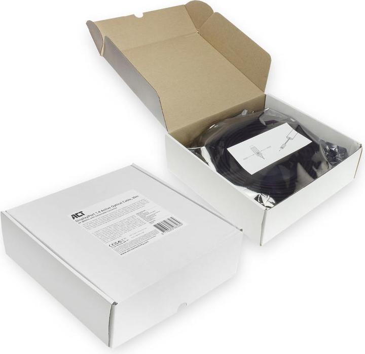 Actual product image 30 meter DisplayPort 1.4 ive Optical Cable 8K with detachable connector DisplayPort male (30 m, DisplayPort, 1.4)