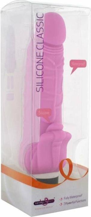 Productafbeelding Dream Toys Silicone Klassieke Vibrator ca. 19cm roze
