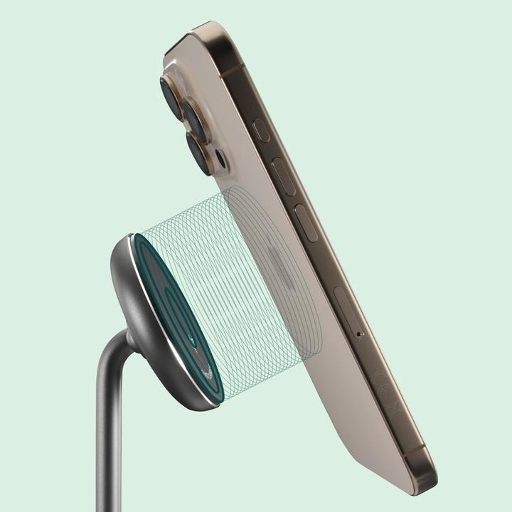 Actual product image Hama Kabelloses Qi2-Ladegerät, induktiv Schnellladen, Ladestation Stand, 15 W (15 W)