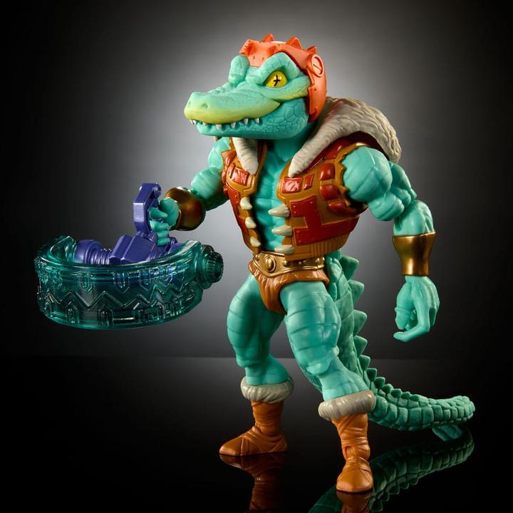 Actual product image Mattel MOTU x TMNT: Turtles of Grayskull Deluxe Action Figure Leatherhead 14 cm