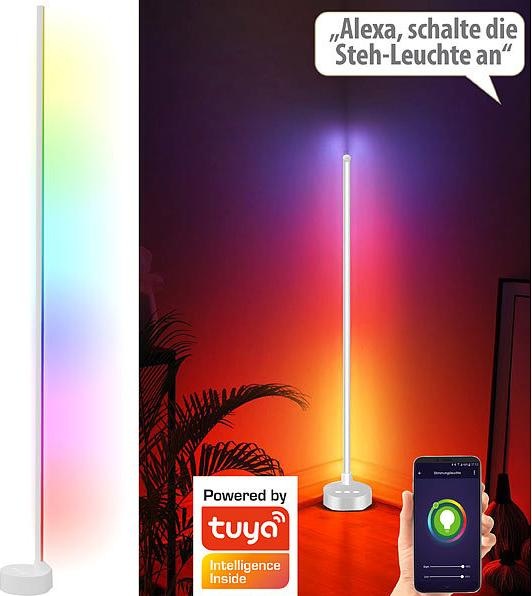 Actual product image Luminea Set of 2 WLAN floor/corner lights (750 lm)