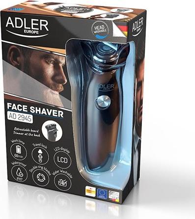 Productafbeelding Adler | Elektrisch scheerapparaat met baardtrimmer AD 2945 Werktijd (max) 60 min Wet&Dry