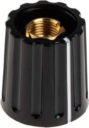 Produktbild RS PRO Drehknopf 14,5mm sw Welle 6,35mm m. Str.