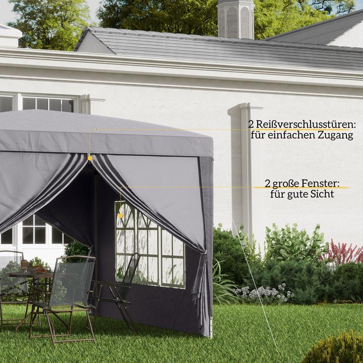 Produktbild Outsunny Pavillon Polyester, Stahl Grau (295 cm, 295 cm)