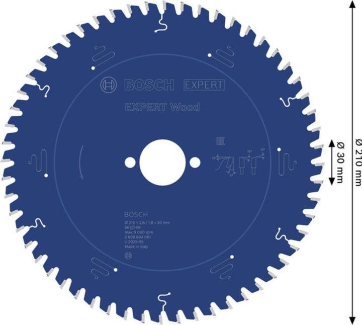 Produktbild Bosch Professional Zubehör Kreissägeblatt Expert for Wood, 210 x 30 x 2,8 mm, 56