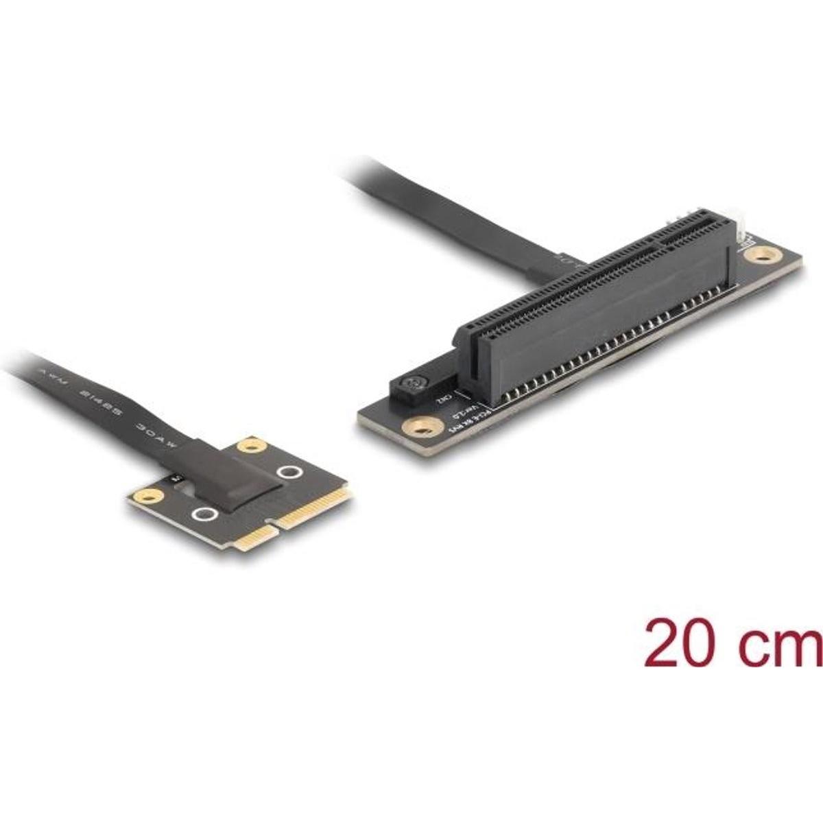 Delock Adapter Mini PCIe Stecker zu PCIe 3.0 x8 Slot 90° gew, Scheda controller