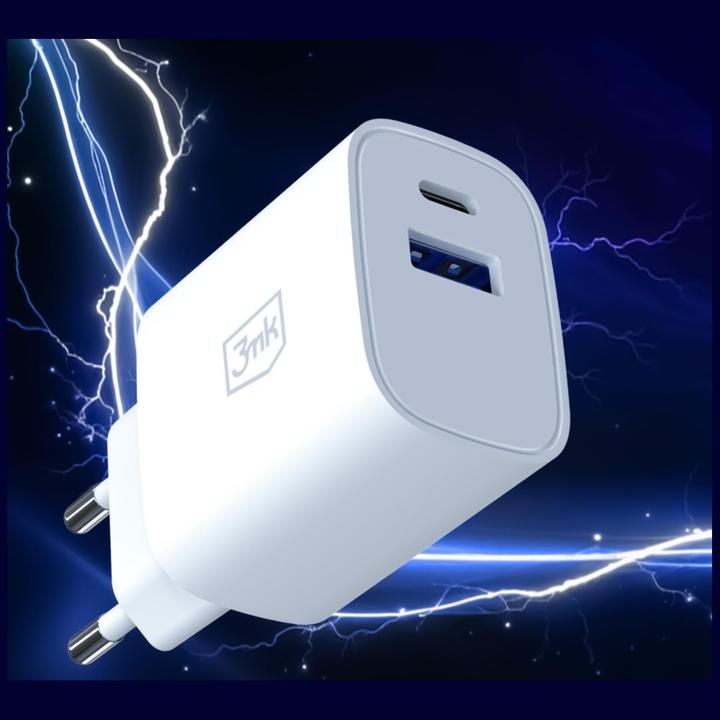 Image du produit 3MK FlowPower 30W 1A1C PD 3,0 QC4+ White (30 W, 2 ports)