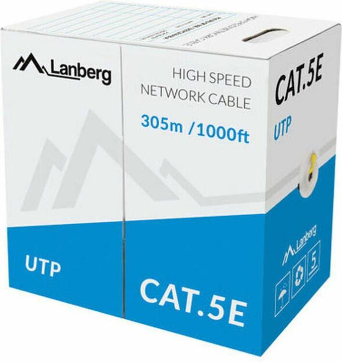 Produktbild Lanberg LCU5-10CC-0305-Y Netzwerkkabel 305 m Cat5e U/UTP (UTP) Gelb (U/UTP, CAT5e, 305 m)