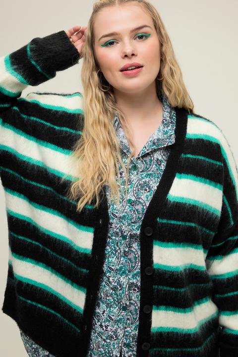 Immagine prodotto Studio Untold Cardigan dal taglio oversize con righe e scollo a V (50, 52)