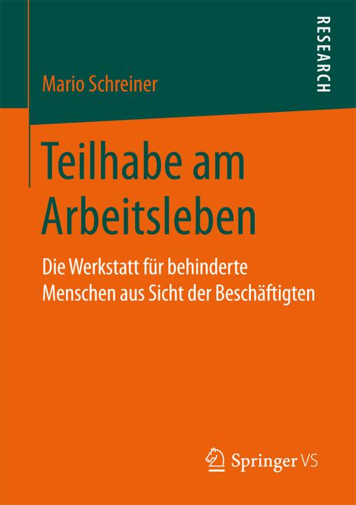 Produktbild Teilhabe am Arbeitsleben (Deutsch, Mario Schreiner, 2017)