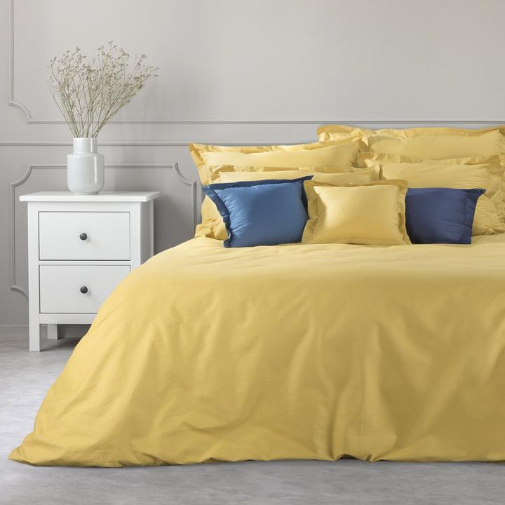 Image du produit Eurofirany NOVA COLOR POS / NOVAC / MU / PO Housse de couette en coton satiné, 220X200 cm, couleur : moutarde (Housse de couette, 220 x 200 cm)
